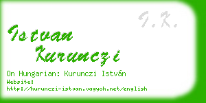 istvan kurunczi business card